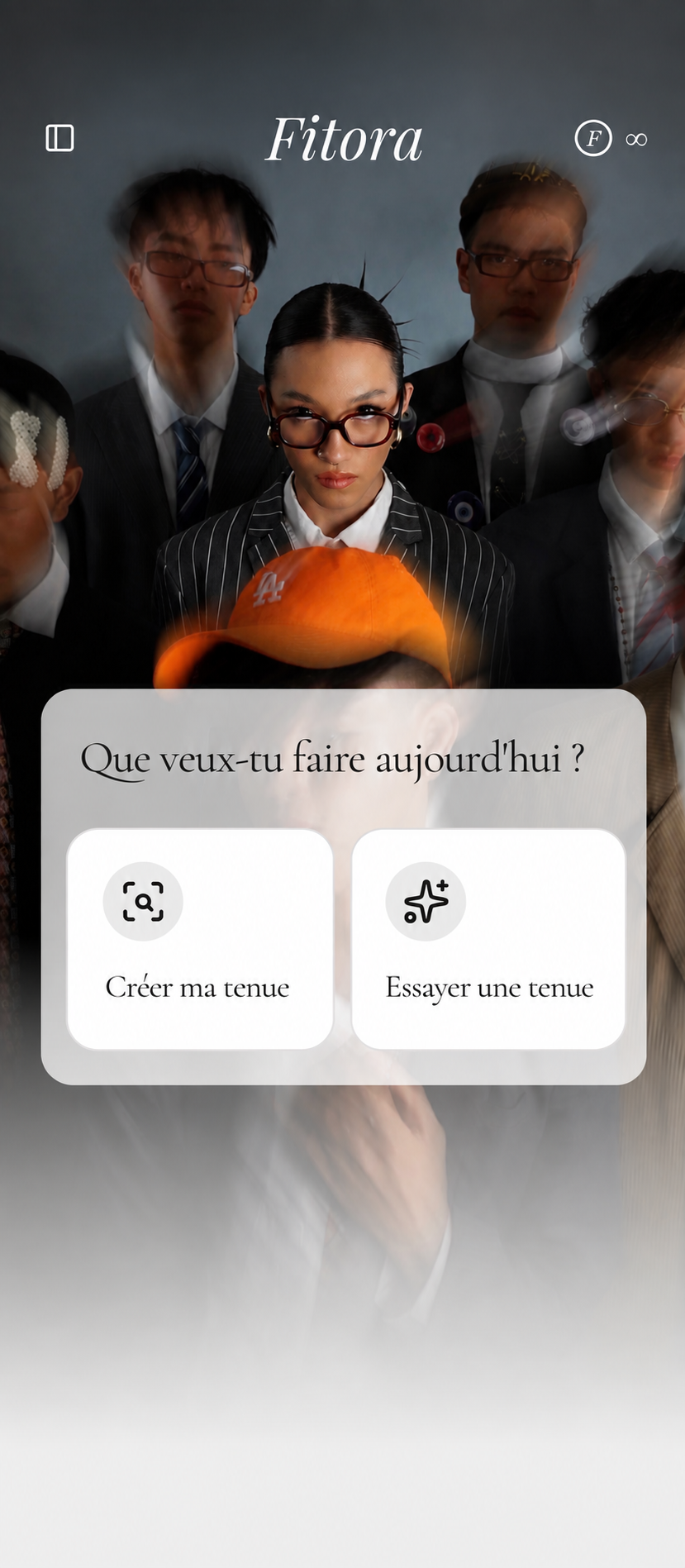 Aperçu de la garde-robe et du style dans l'app Fitora